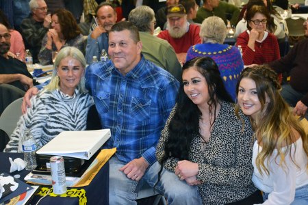 Friends and law enforcement gather to honor former Lemoore Chief Darrell Smith Chief Darrell Smith with family members (L to R) spouse Maryann, Ryan and Kyle.